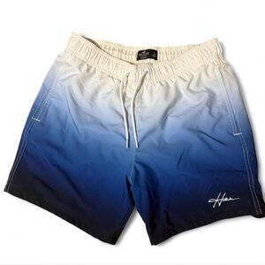 Hollister Cream and blue  Stretch Shorts/swim wear